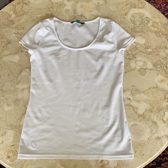Lauren Ralph Lauren White Cotton T-Shirt - Picture 7 of 11